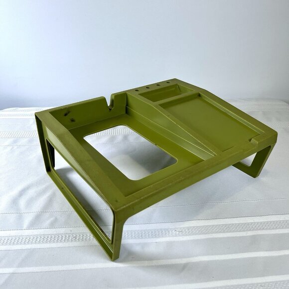 Vintage Rubbermaid Desk Organizer Avocado Green Mid Century Office Caddy MCM - Picture 3 of 9